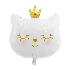 Helyum Folyo Balon Beyaz Kedi 30"