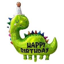 Helyum Folyo Balon Happy Birthday Dinazor 38"