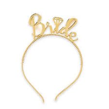 Plastik Taç Rose Gold ´Bride´