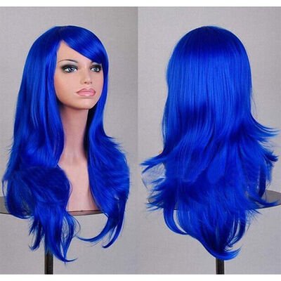 Uzun Peruk 60cm ´Mavi´