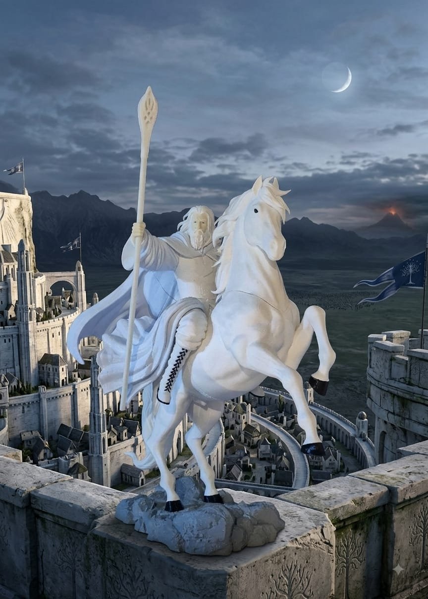Lord of the Rings 3D Print Gandalf the White Biblo 46cm