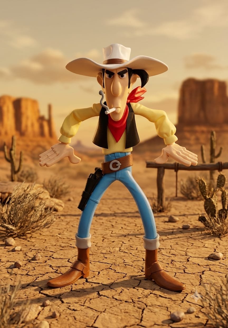 Red Kit (Lucky Luke) 3D Print Biblo 29cm