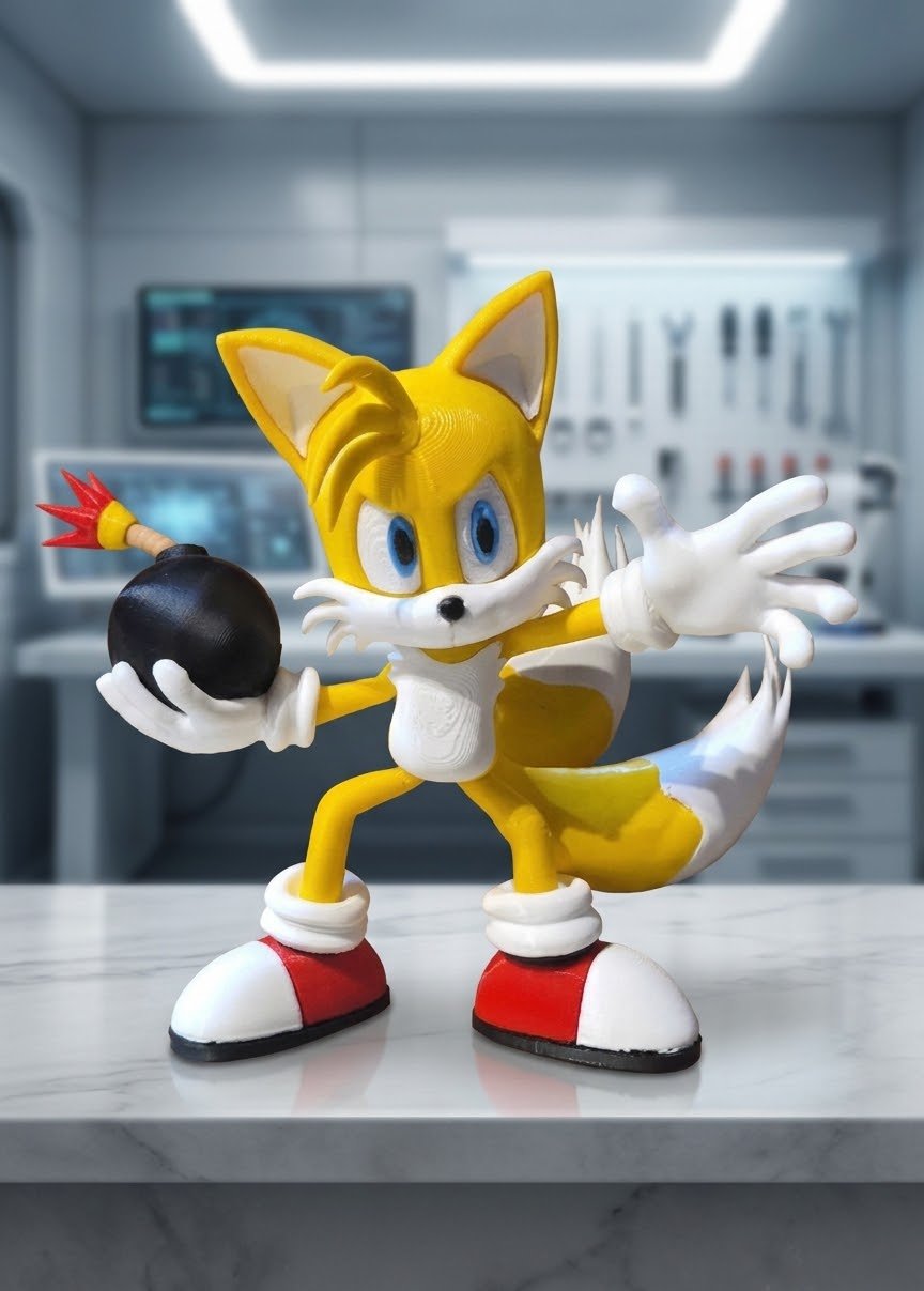Sonic the Hedgehog 3D Print Biblo Tails 16cm