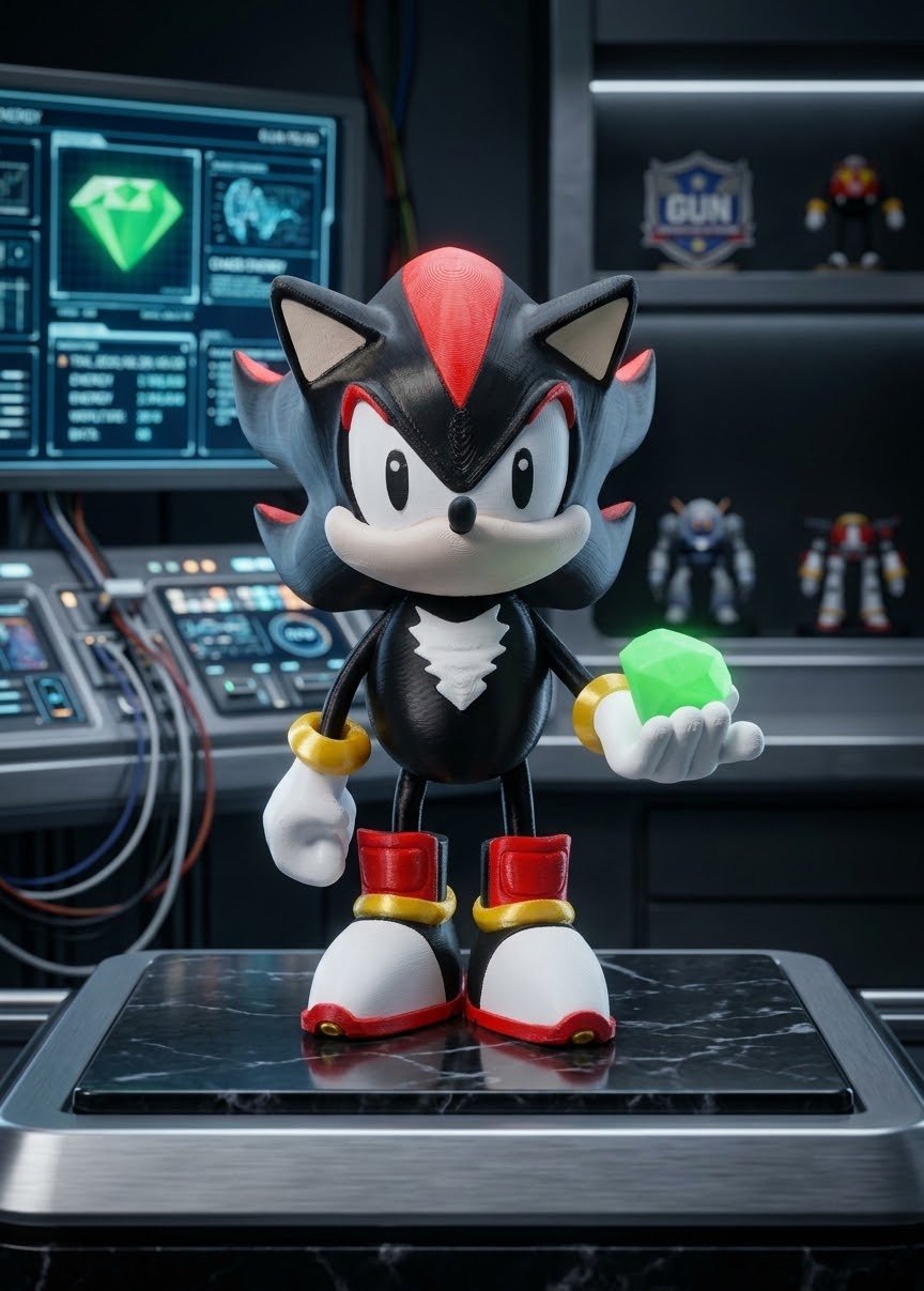 Sonic the Hedgehog 3D Print Biblo Shadow 19cm