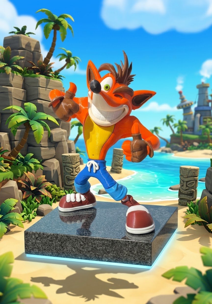 Crash Bandicoot 3D Print Biblo 27cm